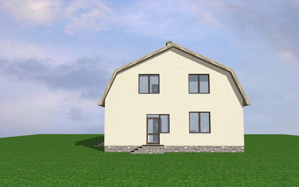 Скачать готовый проект дома с мансардой, чертежи и фото дома с мансардой - фото 1